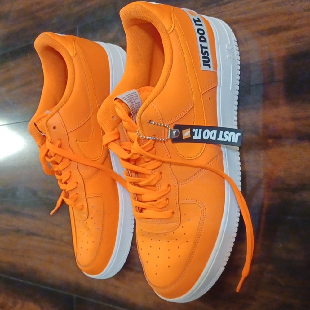 NIKE AIR AirForce 1 Orange Men's 14